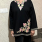 Falak Kashmiri Short Woollen kurti- black