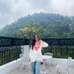 Trisha Kashmiri Short Cotton kurti- White