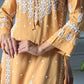 Hiba Modal Cotton kurta pants set- peach/orange
