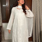 Saira Cotton Farshi suit set in Serene White