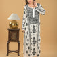 Viscose Georgette Chikankari Long Kurta - White