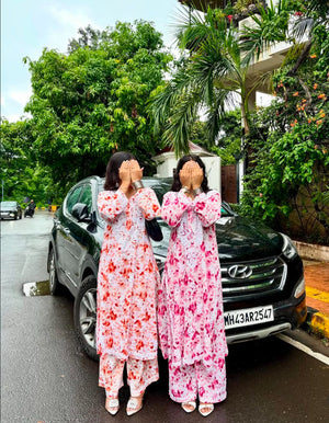 Piya mulmul print kurta set