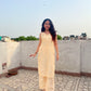 Seher Chanderi sleeveless Pastel Kurta Set- Yellow