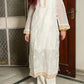Kota cotton white Chikankari Kurta with cotton inner