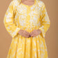 Mulmul Cotton Kurta & Palazzo Chikankari Set - Yellow