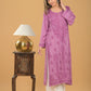 Modal Chikankari Long Kurta - Purple