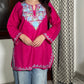 Kashmiri Short Cotton kurti- pink