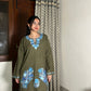 Kusum Kashmiri Short woollen Pheran - Olive Green