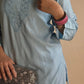 Kishwer Rayon Tone Coord Set- Blue