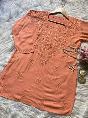 Hina Rayon short kurti- Green
