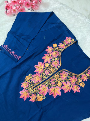 Ziya Kashmiri Short woollen kurti- Blue