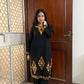Kashmiri Woollen kurta set- Black