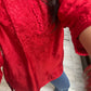 Yasmin muslin short kurti- Red