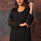 Kavya Viscose georgette long kurta- black
