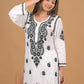 Cotton Chikankari Kurta- White