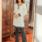 Sayali Viscose Georgette Short kurta- Pearl White