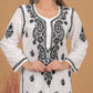 Cotton Chikankari Kurta- White
