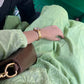 Riya Dobby Cotton long kurta- Green