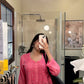 Husna Chanderi Silk kurta- pink