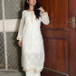 Kota cotton white Chikankari Kurta with cotton inner