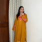 Firoza Kashmiri Aari Woollen Pheran- Yellow