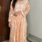 Vaishali Mulmul Chikankari Kurta- Orange