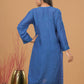 Chanderi Chikankari Kurta Palazzo - Blue