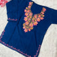 Ziya Kashmiri Short woollen kurti- Blue