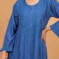 Chanderi Chikankari Kurta Palazzo - Blue