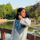 Saira Kashmiri cotton Aari Kurta Set- White