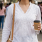 Ishita mulmul cotton short kurta - white