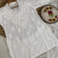 Ishita mulmul cotton short kurta - white