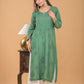 Chanderi Mukaish Chikankari Long Kurta - Green