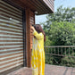 Saili Muslin kurta palazzo set- yellow