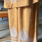 Hiba Modal Cotton kurta pants set- peach/orange