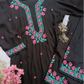 Yasmin modal chikankari kurta set- Black