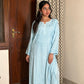 Yamini Premium Rayon Tone Kurta Set- Blue