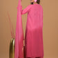 Rayon Chikankari Women's 3 PC Long Kurta Set - Pink