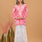 Mulmul Cotton Print Short Kurta- Pink