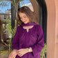 Kaira Mukaish Rayon kurta set with dupatta- Purple