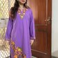 Kashmiri woollen long kurta- Purple