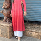 Sejal Rayon Ombre Chikankari Kurta- Rust