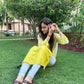 Ruhani Chanderi silk kurta- yellow
