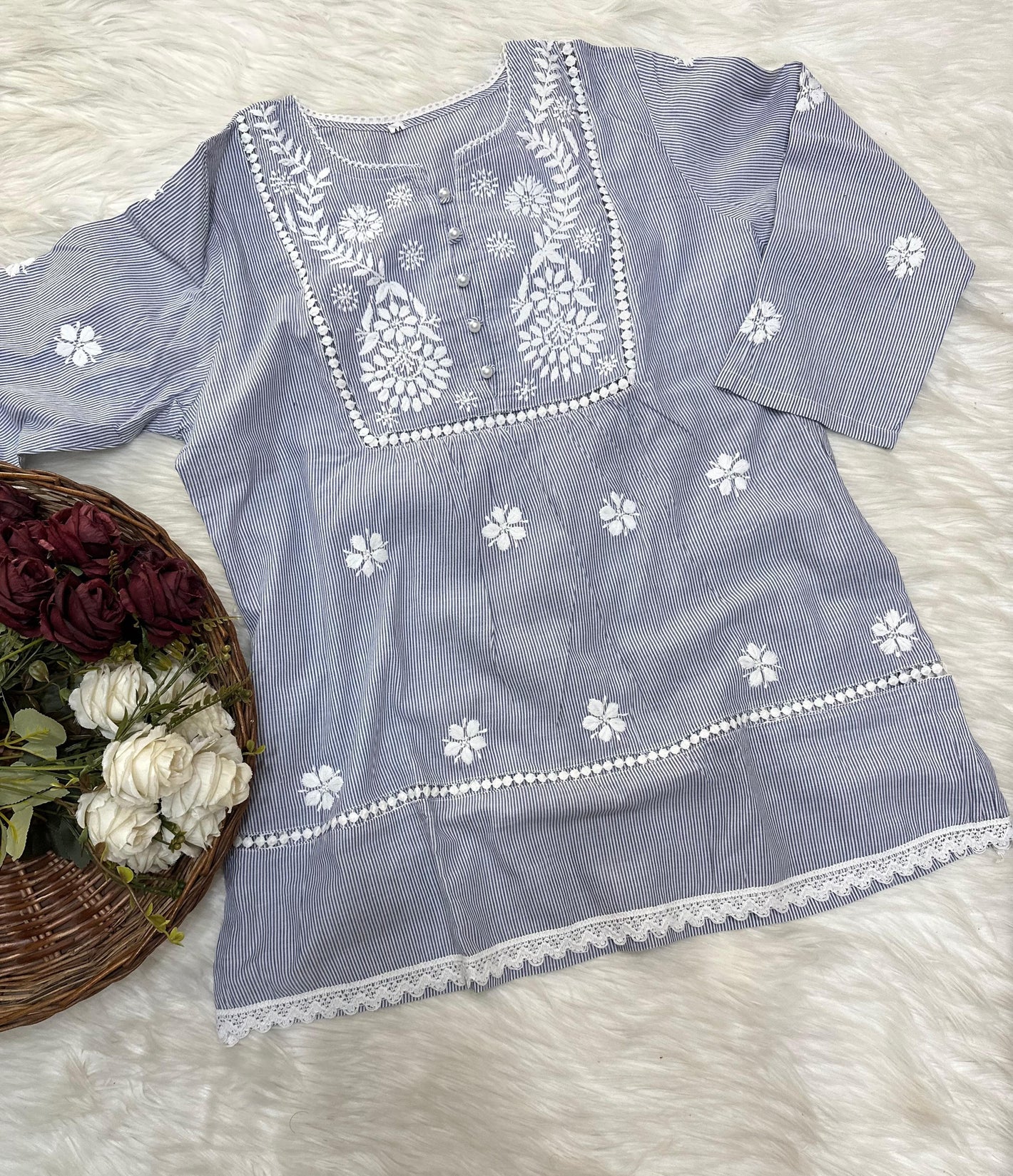 Fiza Mulmul short kurti