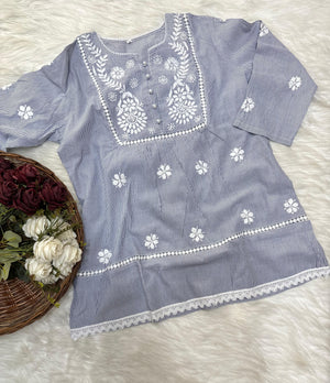 Fiza Mulmul short kurti