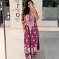 Gia Rayon Chikankari Kurta set- Purple