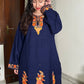 Tisha kashmiri aari woollen kurta set - Blue