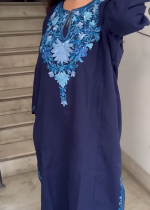 Kashmiri Woollen Pheran - Blue