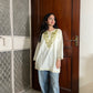 Trisha Kashmiri Short Cotton kurti- White
