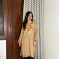 Zoha Kashmiri wool long kurta- Beige